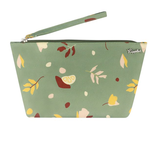 Abstract Leaves Cosmetic Pouch (Willow Green) 