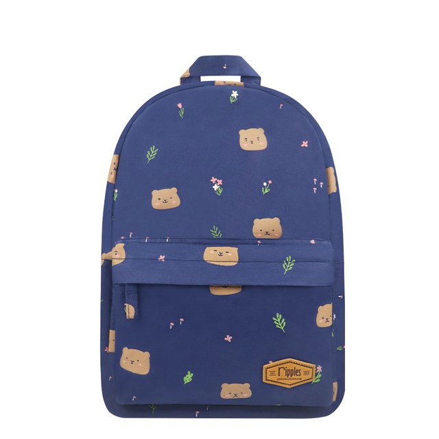 Bear Mid Sized Kids School Backpack (Navy Blue) 