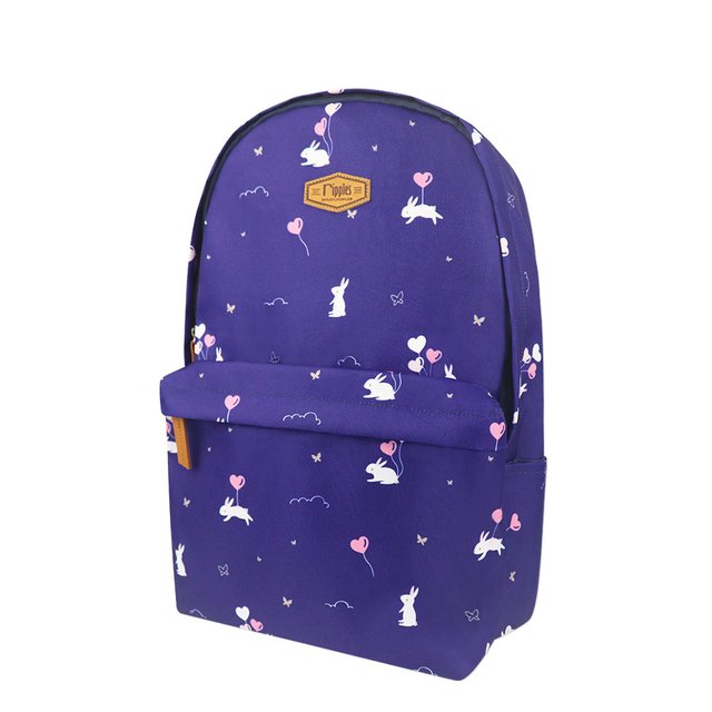 Bunny School Backpack (Navy Blue)