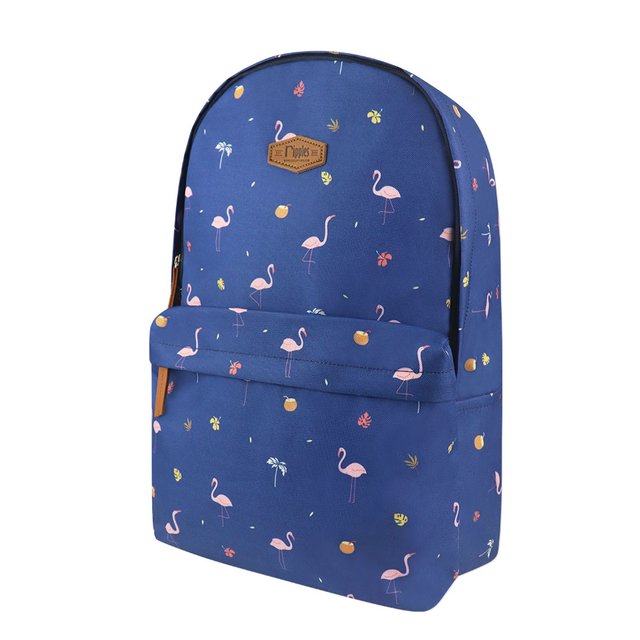 Flamingo School Backpack (Blue) 