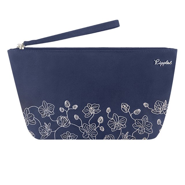 Orchid Cosmetic Pouch (Navy Blue) 