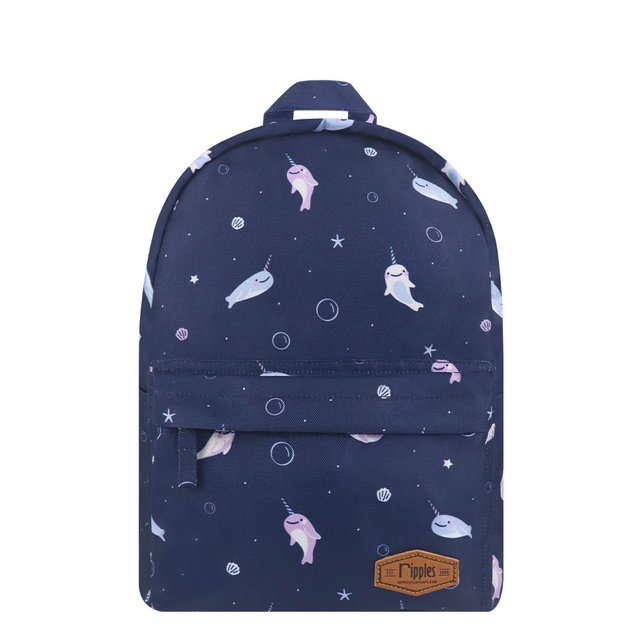 Narwhal Mid Sized Kids School Backpack (Blue) 